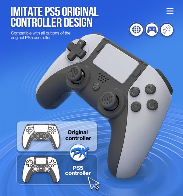 PS5 Wirelss Controller With Receiver Compatible with PS4 - Image 2
