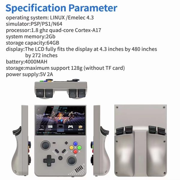 Newly Hot M18 4.3-Inch Handheld Game Console Portable Retro Game Player in Multiple Languages For PS1 PSP CPS - Image 7