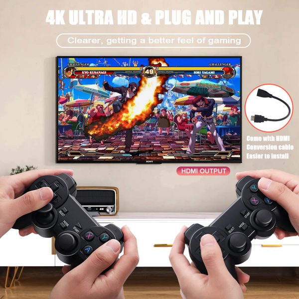 Gift X2 4K Game Stick HD Video Game Console 3D Retro Built-in 30000 Games 40+ Simulators With Wireless Controller - Image 4