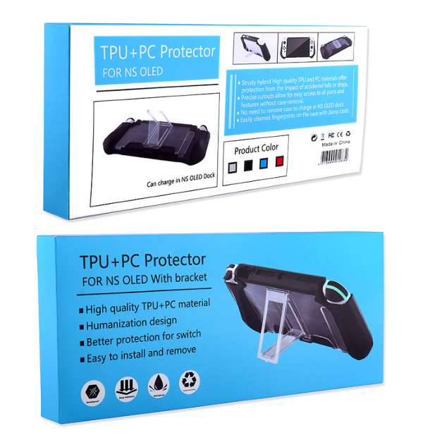 Switch OLED TPU+PC Stand Case - Image 2