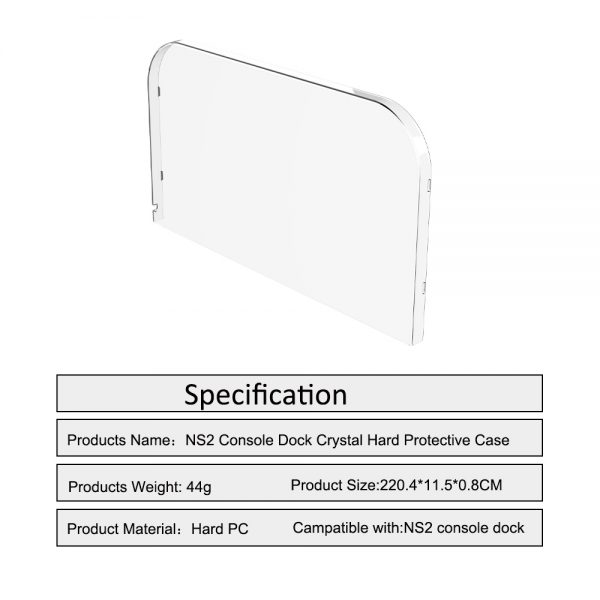 2025 New Switch 2 Console Dock Cover Crystal Clear - Image 5