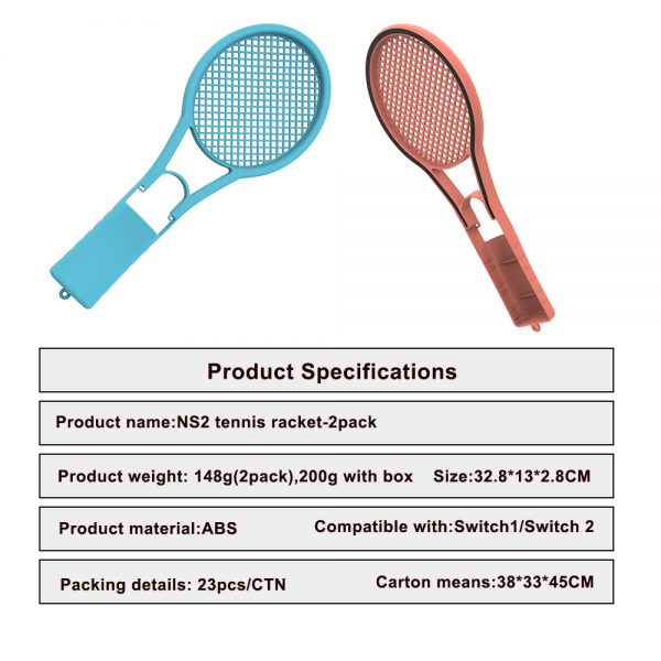 Newly Tennis Racket for Nintendo Switch 2 Joy-Cons-2Pack - Image 7