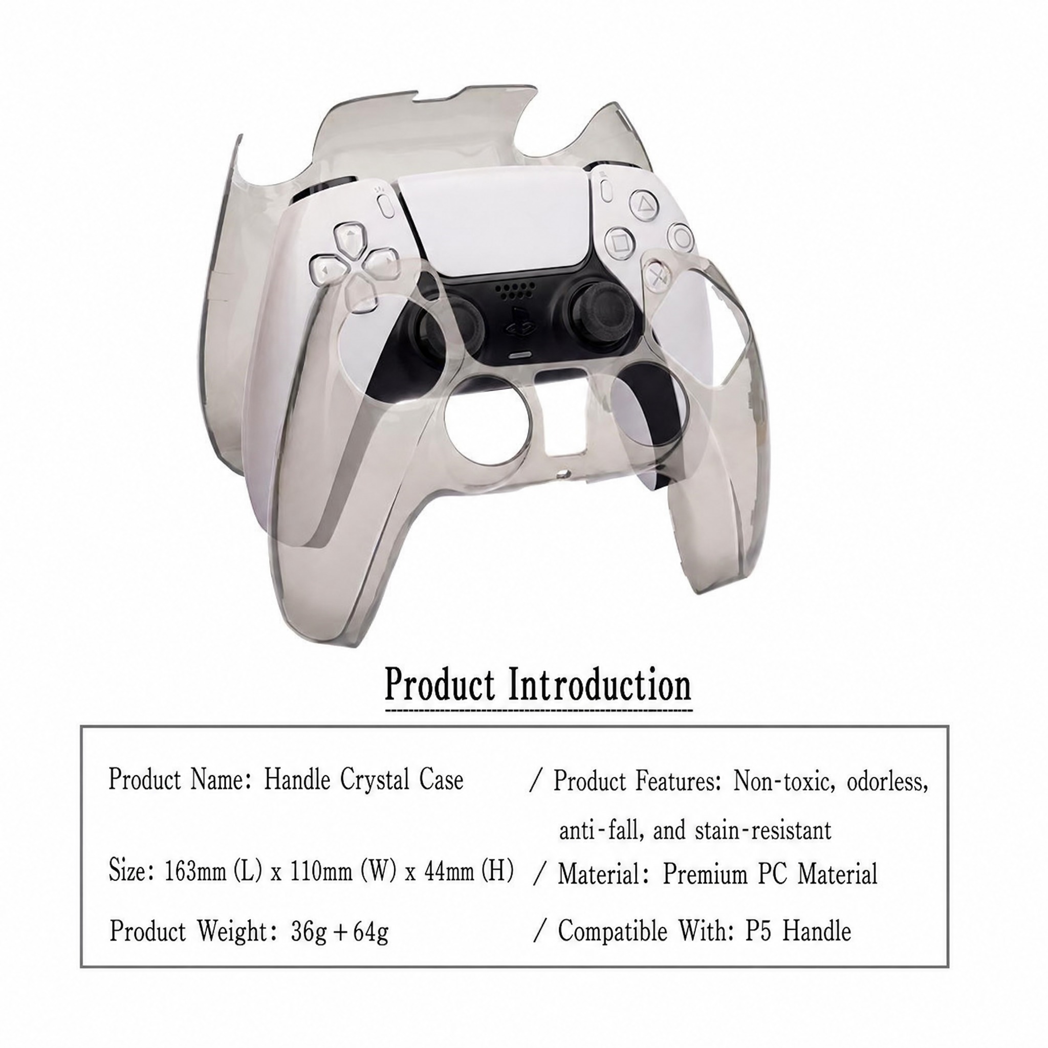 Crystal Clear Protective Case Compatible with PS5 Controller Transparent Hard Shell - Image 9