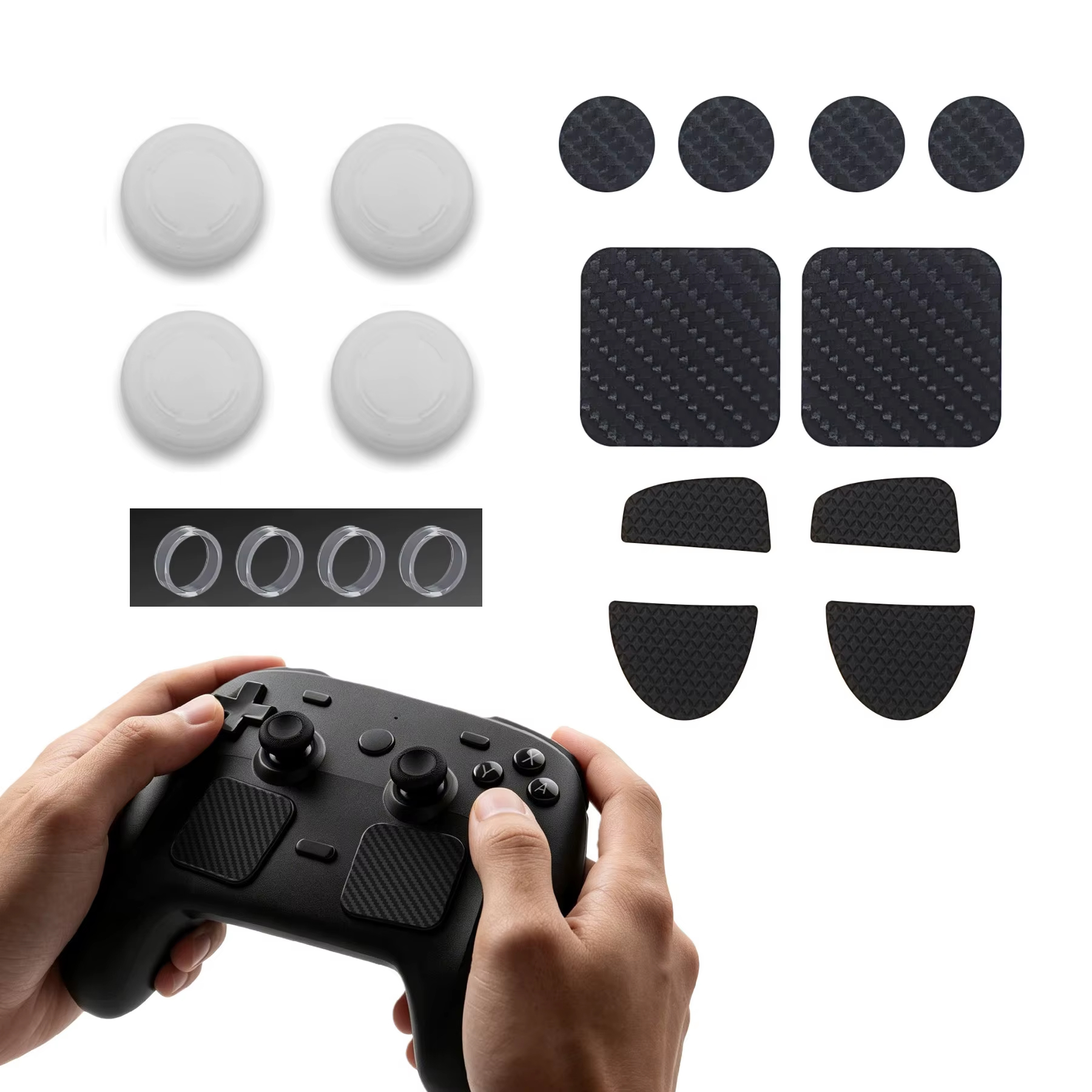For Steam Controller 2 Joystick Protection Set 18-in-1 Silicone Stickers with RL Design - Image 4