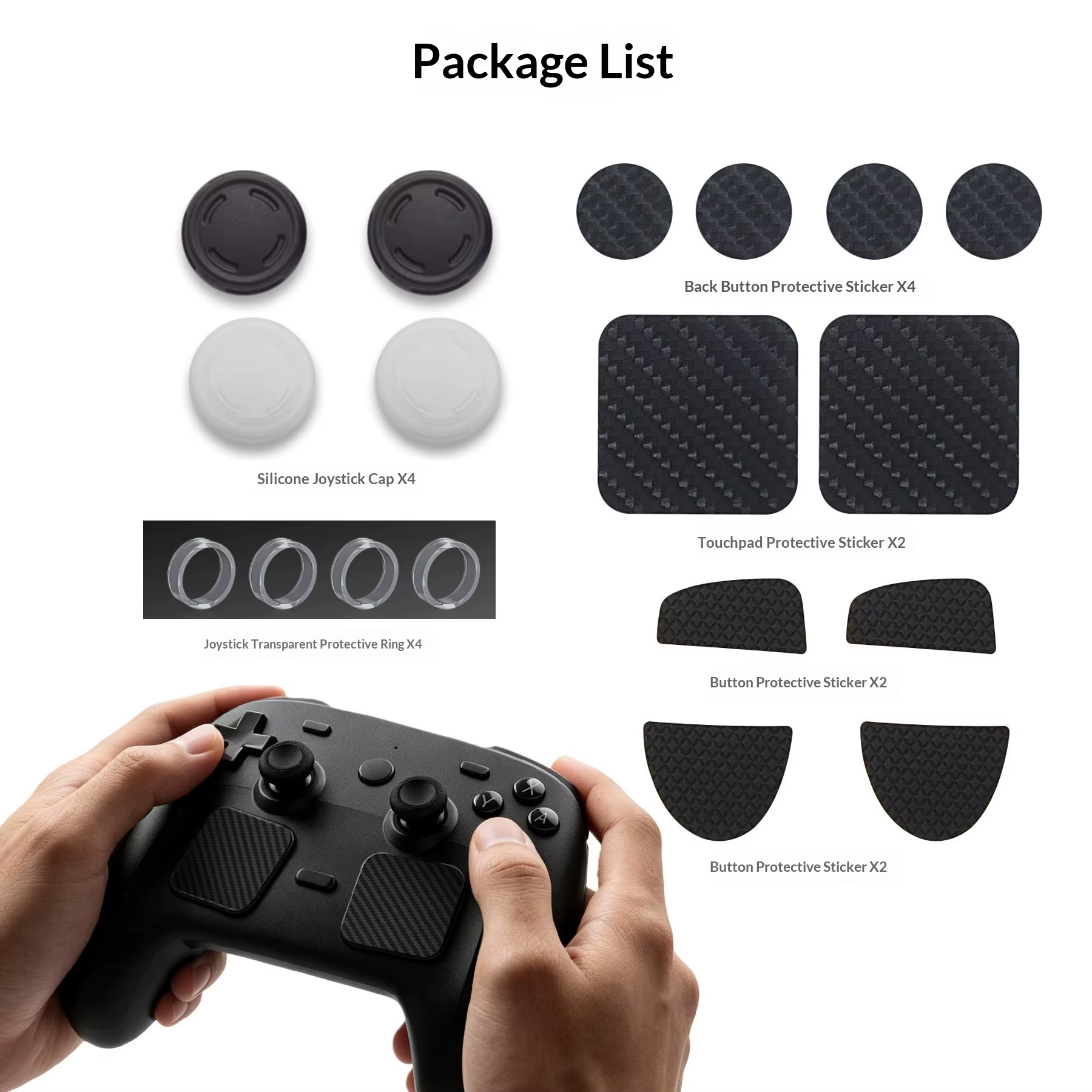 For Steam Controller 2 Joystick Protection Set 18-in-1 Silicone Stickers with RL Design - Image 8