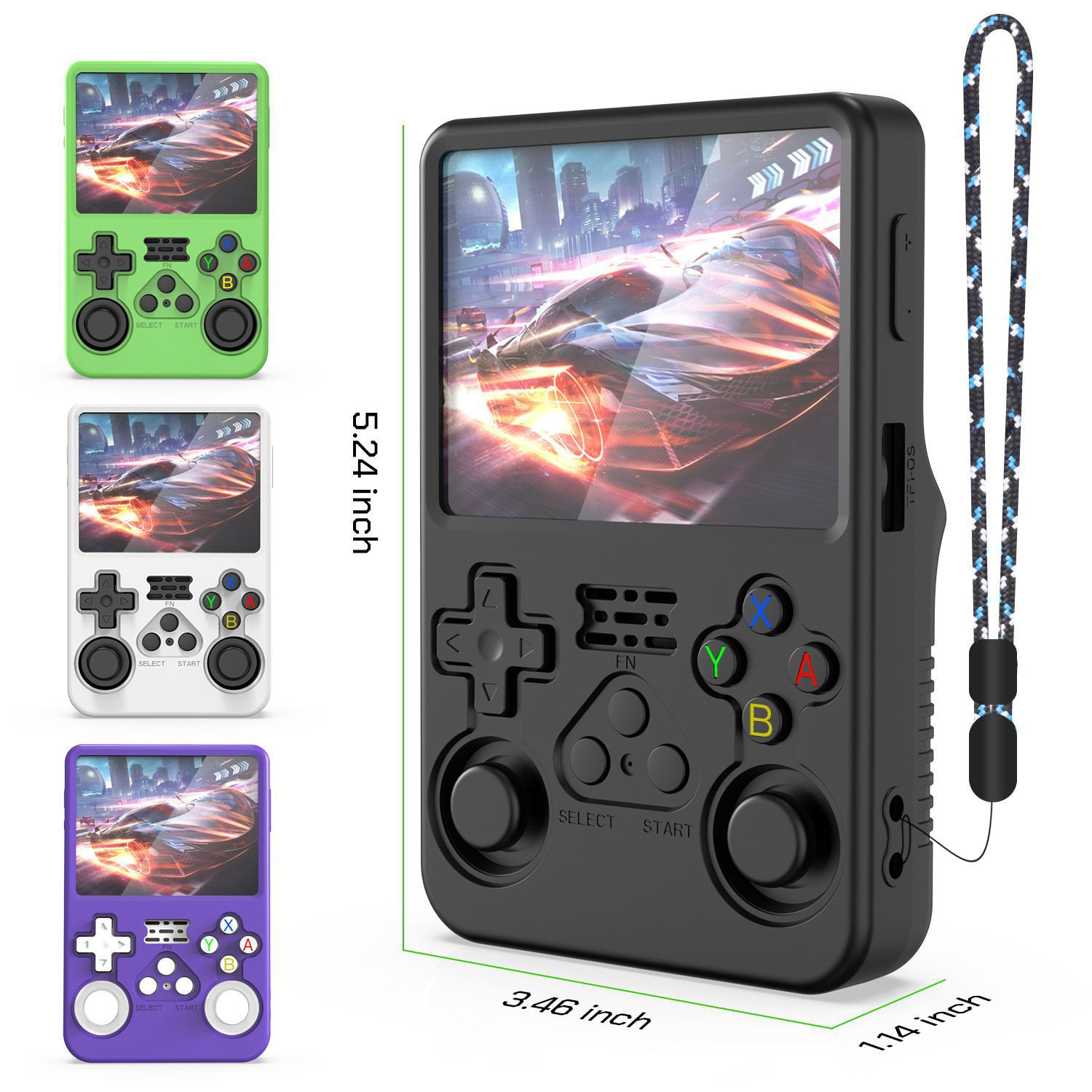R36S Silicone Protective Cover Accessory Kit with Screen Protector and Joystick Thumb Grip Caps - Image 8