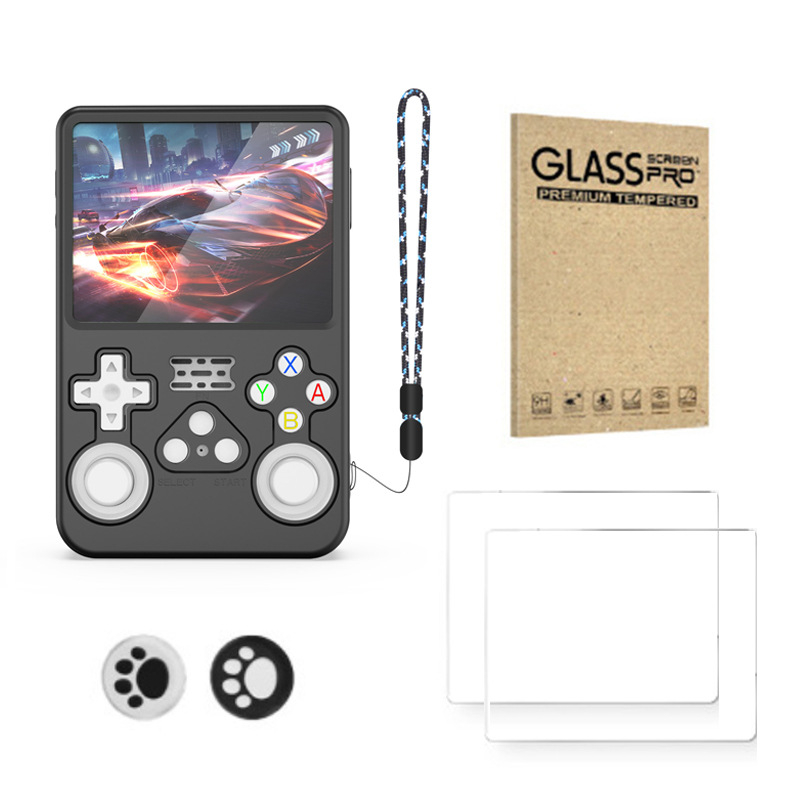 R36S Silicone Protective Cover Accessory Kit with Screen Protector and Joystick Thumb Grip Caps - Image 3