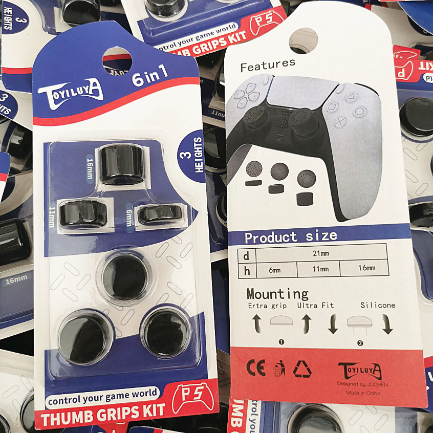 Steam Controller 2 Silicone Thumb Grip Caps 6 Pack High Low Rise Analog Stick Covers - Image 8