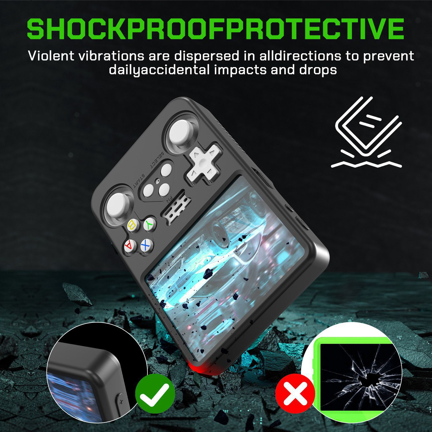 R36S Silicone Protective Cover Soft Anti Scratch Handheld Gaming Console Case - Image 7